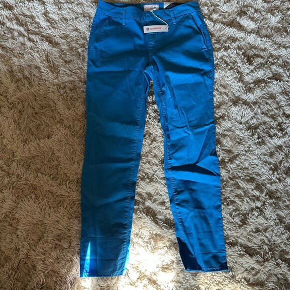 NWT Sundry Roll up chino trouser blue 26 - Picture 1 of 12